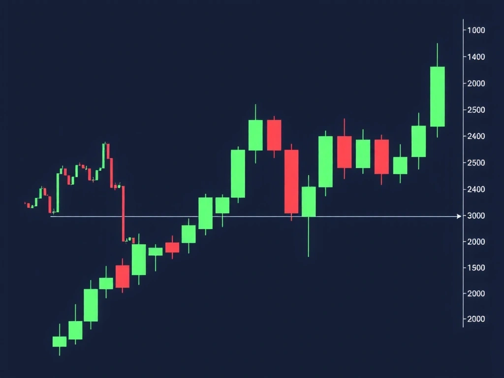 Advanced trading interface showing candlestick charts with technical indicators